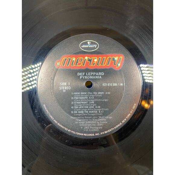 Def Leppard Pyromania (1983) Mercury 810 308-1 M-1 Vinyl Record - Picture 3 of 14